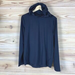 UNRL Hoodie Men Small Navy Active Performance Recycled Stretch Pullover Shirt